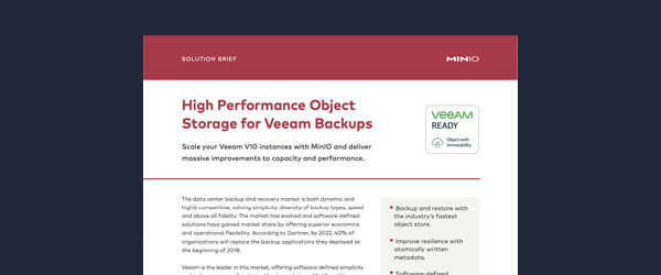 Veeam 备份的高性能对象存储